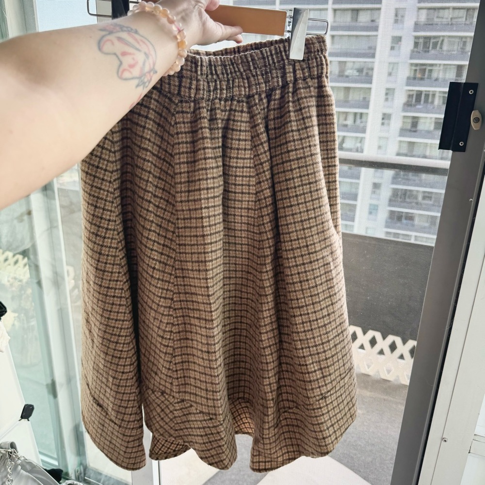 Stunning Axes Femme Japanese Vintage Knee Length Wool Skirt